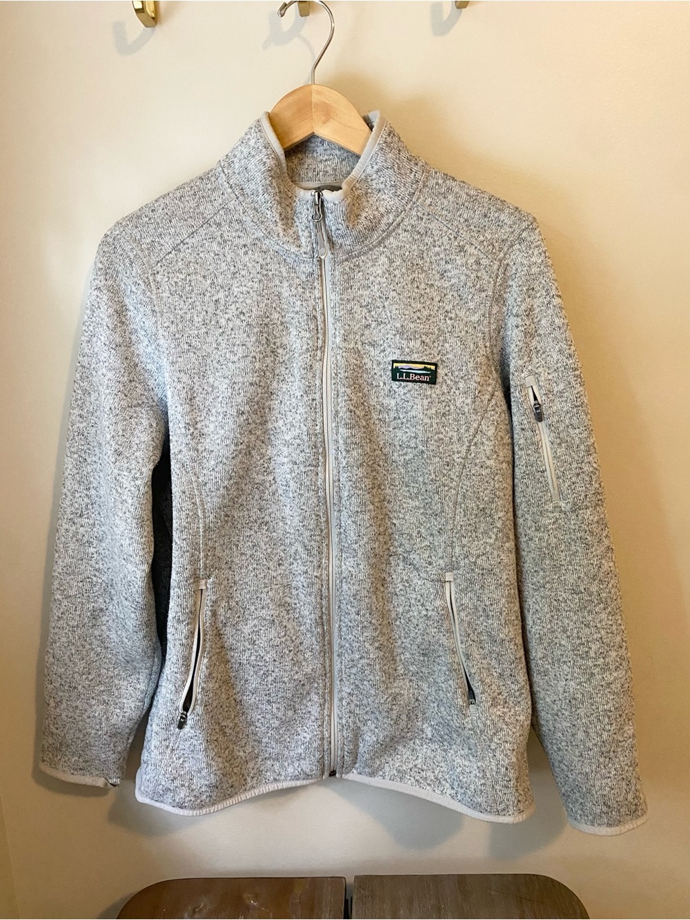 L.L. Bean Heather Gray Full-Zip Fleece Jacket